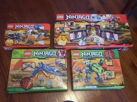 LOT of (4) Retired Lego Ninjago SETS w/ Boxes & Instructions 2259 2504 9442 9455