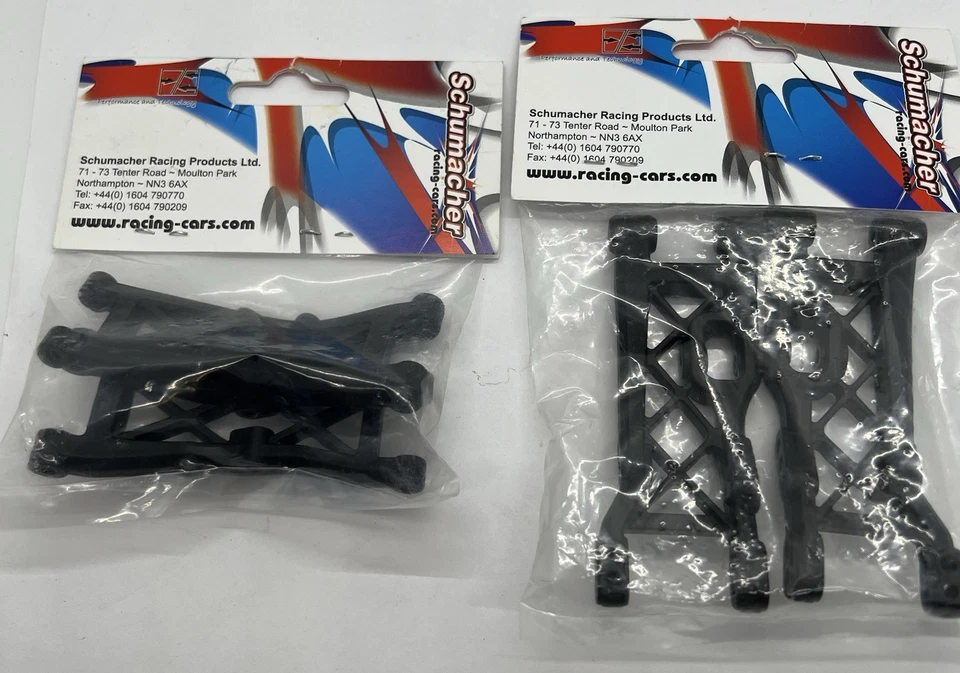 Комплект передних и задних рычагов Schumacher Racing средней гибкости. U7135-U7987 Cougar LD2 - Изображение 2 из 4