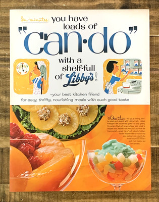 Libby's Can-do Kitchen Friend Vintage Print Ad 1962 #1648