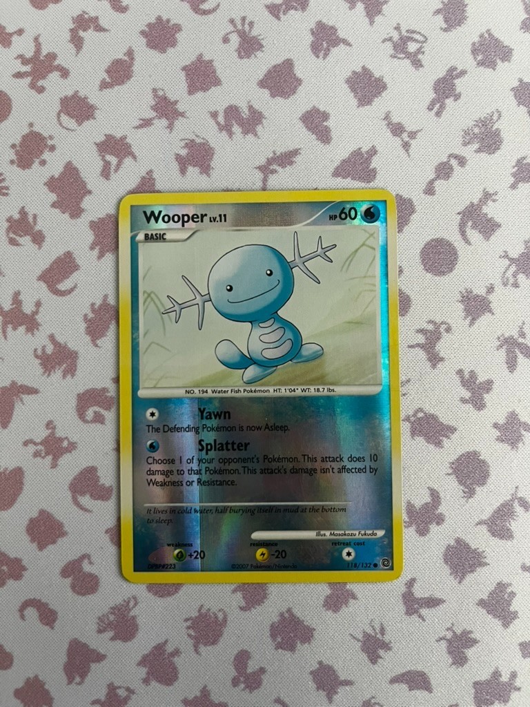 Wooper 118/132 Reverse Holo Secret Wonders Pokemon Card LP