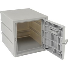 1-Tier 1 Door Modular Plastic Locker 12"W x 15"D x 12"H Gray