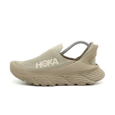 Hoka One Herren Restore TC Sneaker Sand Beige Mesh Ultraleicht Slip-On EU 41 