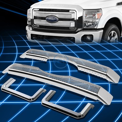 Chrome Diamond Grille Protect Additional Cover for 2011-16 F250 F350 Super Duty