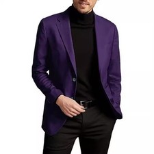 Men's Suit-Jacket Tops Business Casual Formal Coat Dress Work Slim Jacket Blazer