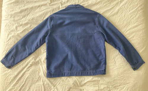 1960s Adolphe Lafont Moleskin Cyclist Jacket Blue Med… - Gem