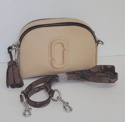 Marc Jacobs Shutter Snakeskin Embossed Strap Leather Crossbody Bag