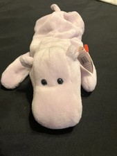 Plush toy 'Happy the Hippo' by Ty Beanie Babies