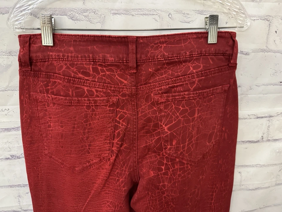 Calça jeans NYDJ Marilyn reta verde tornozelo tamanho 8 tornozelo zíper elástica - Imagem 3 de 4