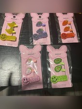 Mint Kids Rhinestone Hair Clip Sets - Yellow, Purple, Orange, Pink, Green