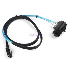 Mini SAS 36P SFF-8087 to 4 SFF-8482 Connectors With SATA Power Cable 3FT / 1M US
