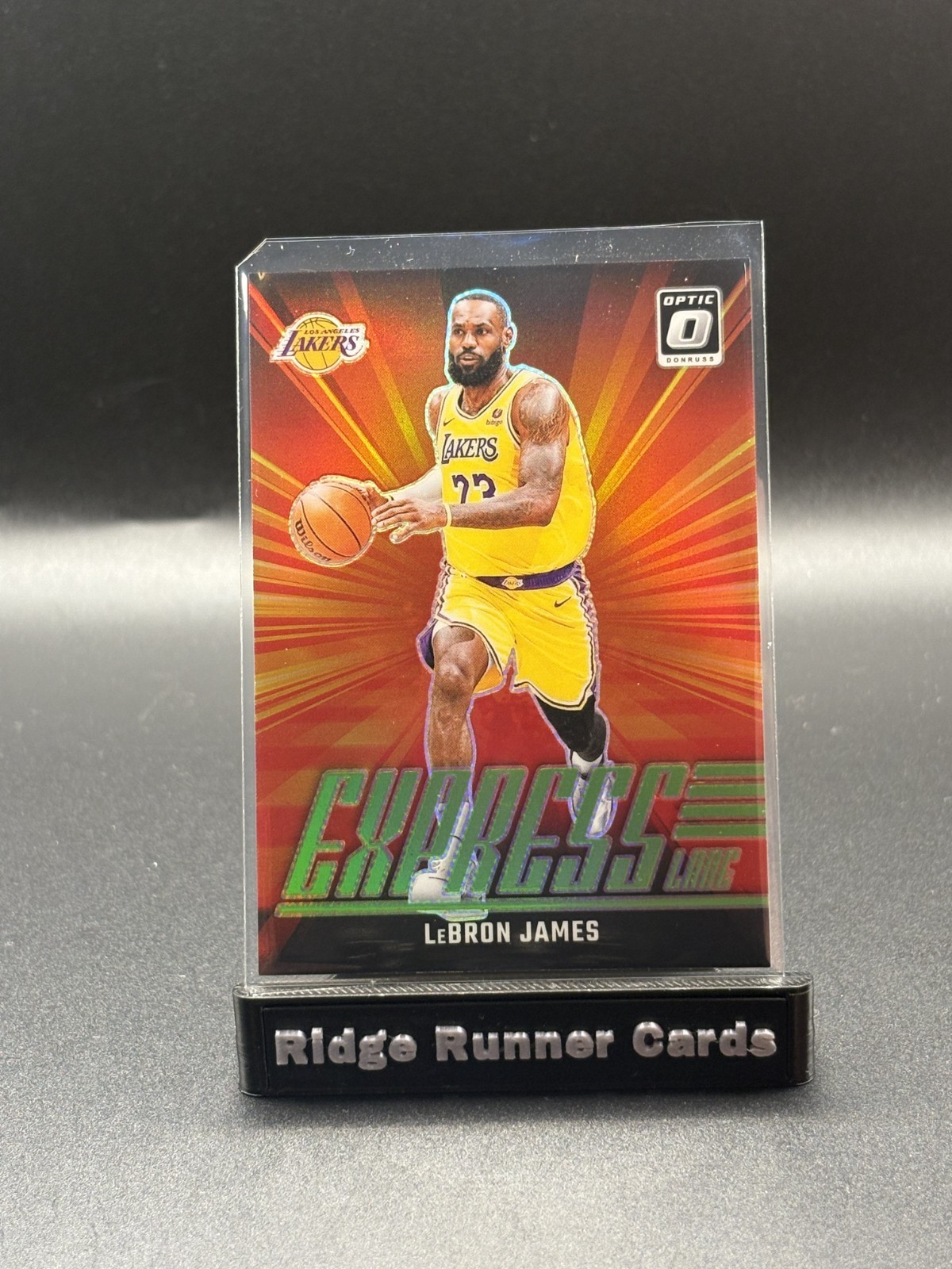 2024-25 Donruss Optic LEBRON JAMES Express Lane Lime Green Prizm #/199 #2 LAKERS