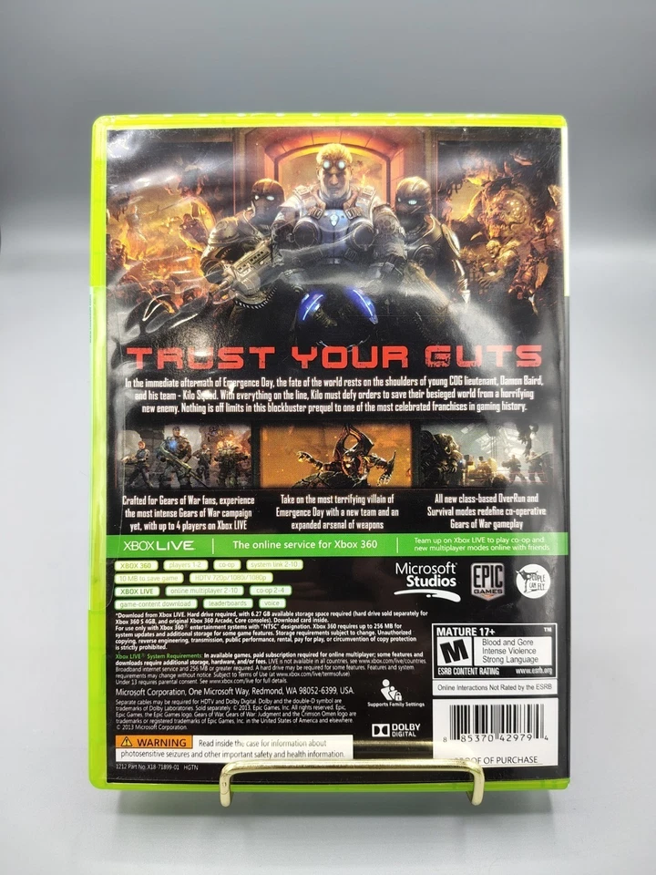 Gears of War: Judgment (Microsoft Xbox 360, 2013) - Image 2 of 3