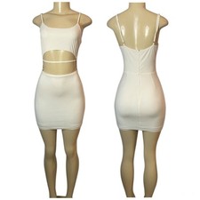 REVOLVE Superdown White Cut Out Sleeveless Mini Dress Size Small White Party