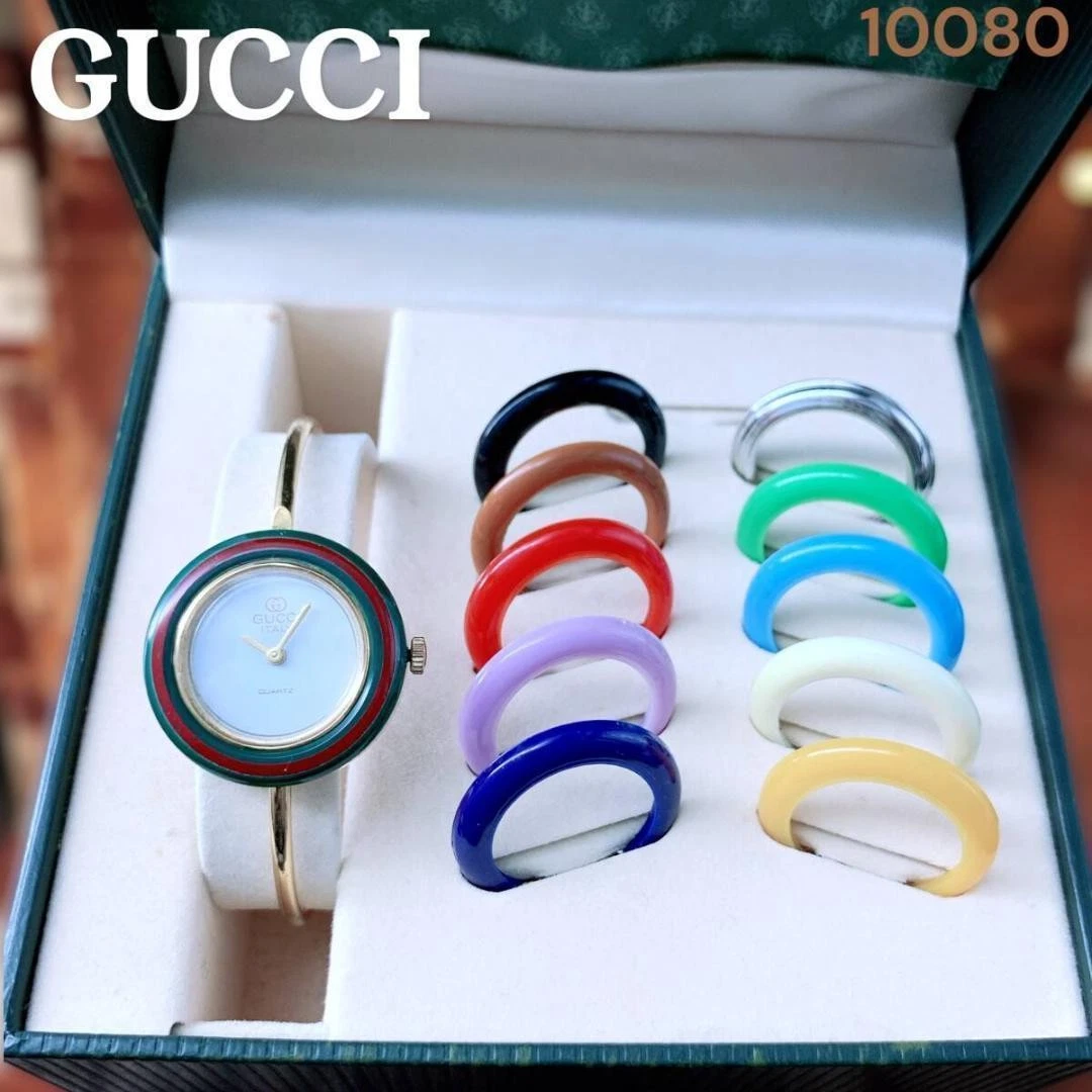 Orologio Gucci Cambio Lunetta Bracciale 11 Colori Donna Pelle Con Scatola Usa Dalppone