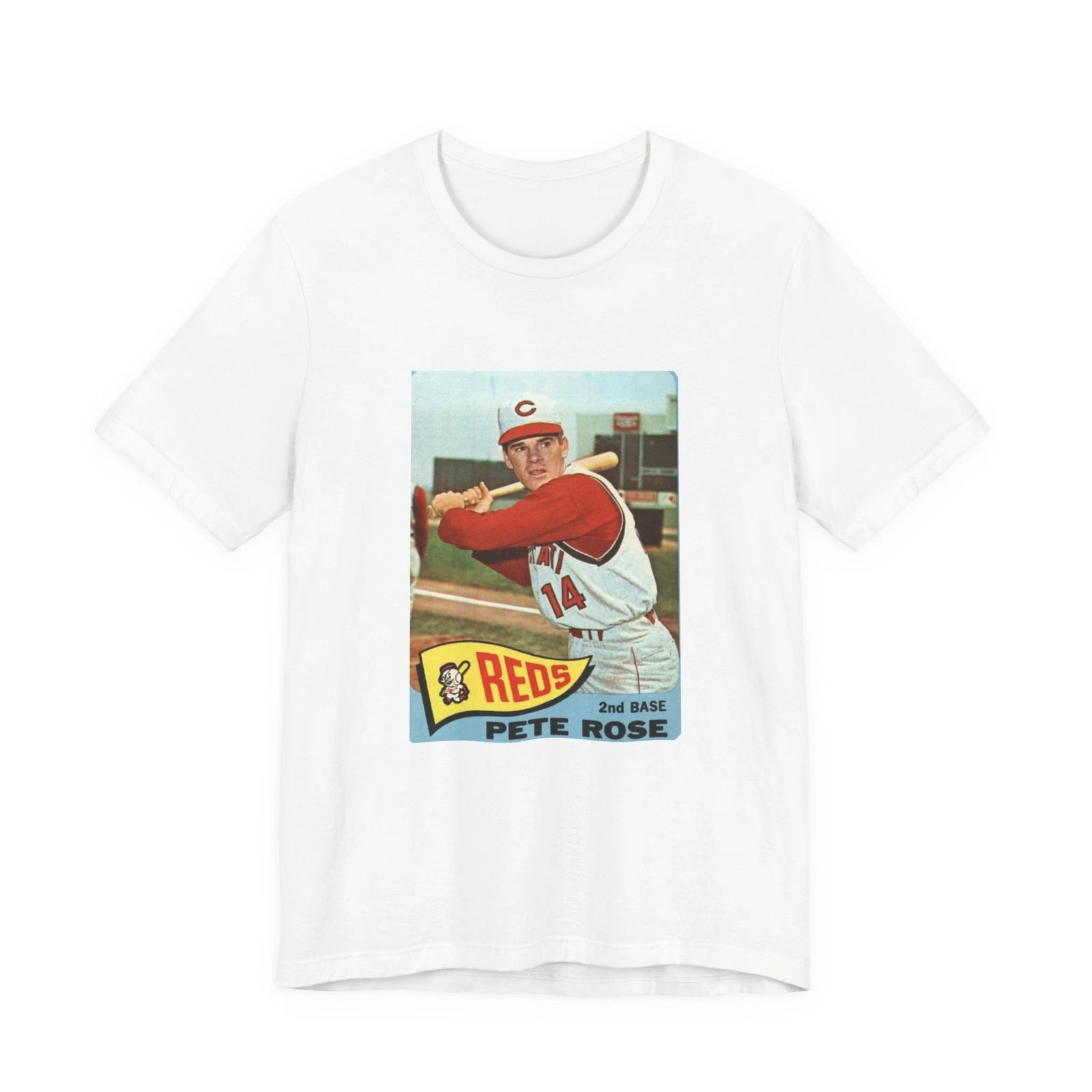 Pete Rose Cincinnati Reds Baseball Card Tee | Vintage Sports T-Shirt