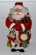 Santa Claus Door Hanging Hand Painted by Christmas Corner Toy Holding Decor