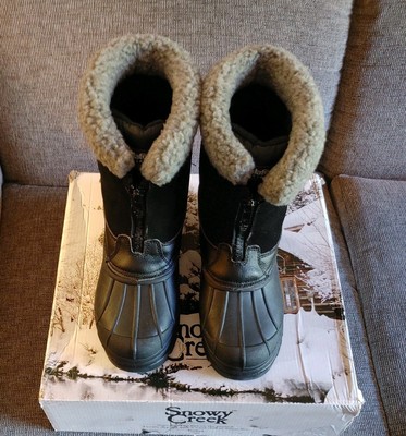 Snowy Creek Women's Winter Snow Boots Zip Up Thinsulate Insulated Lined Size 8