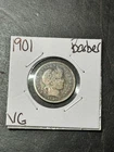 1901 P Barber Silver Dime Nice VG Very Good U.S. 10c Type Coin (Raw18815)