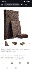 50x500x1000mm Carbonized Cork Sheets