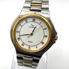 Working condition, new battery. SEIKO LANDY Seiko wristwatch, two-tone color.