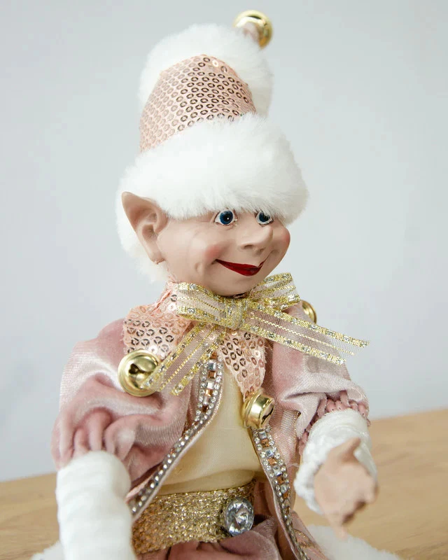 LUXURY CHRISTMAS ELF PINK GOLD 51CM - image 2 of 2