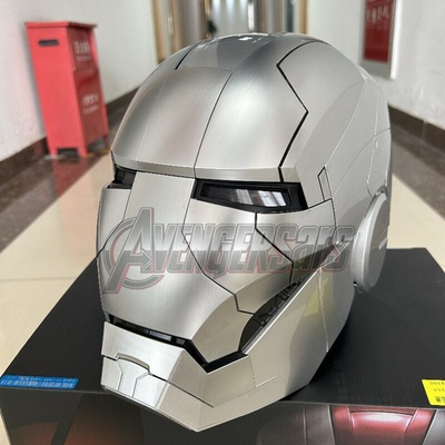 #ad #ad Iron Man MK5 1:1 AUTOKING Silver Helmet Wearable Voice control Cosplay NEW $130.00