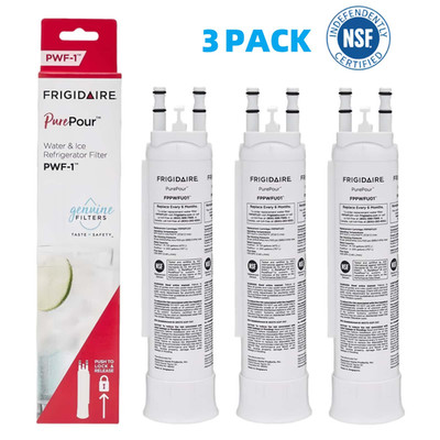 US STOCK 3Pack Frigidaire FPPWFU01 PWF-1 Refrige PurePour Water &Ice Filter New