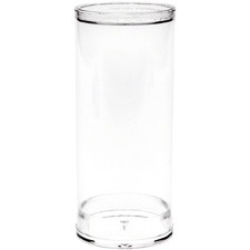 Plymor Plastic Action Figure Tube, 2" wide by 4.5" tall, with Clear Acrylic Base