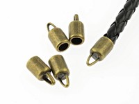 10 Endkappen In Antik Bronze FüR 4 Mm BäNder