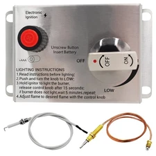 5.98 x3.58 Inch Propane Gas Fire Pit Control Panel with Safety Flame Failure ...