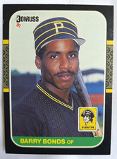 Donruss 1987 Barry Bonds Rookie RC #361 Base Set Pittsburgh Pirates MLB Card. rookie card picture