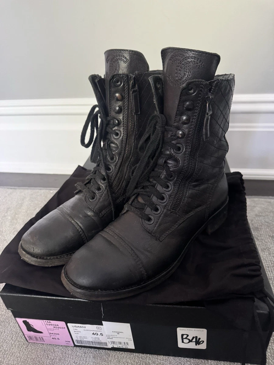 CHANEL Leather Combat Boots for Women for sale | eBay