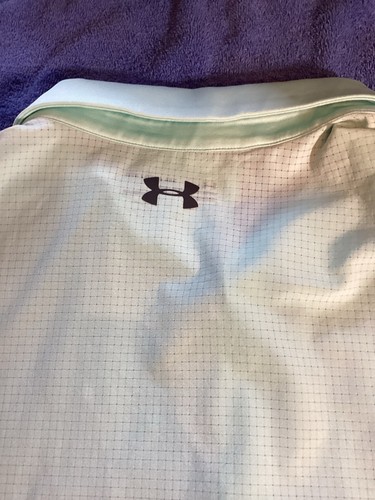 Under Armour Performance Polo Loose 3 XL Men’s Mint Green Golf Shirt HeatGear - Picture 4 of 11