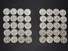 Washington Silver Quarters Various Dates 90% Silver Lot of 40 Coins Circulated