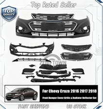 Front Bumper Cover Assembly Grille Kit For 2016 2017 2018 Chevy Cruze 13pcs