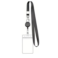 PVC Waterproof ID Card Holder Retractable Lanyard Durable Badge Holder for Work