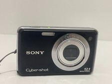 Sony Cyber-Shot DSC-W230 Black 12.1 MP Digital Camera Tested No Battery Charger