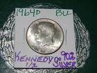 1964-D Kennedy Half Dollar (from Gov't set) - Gem BU -- 90% Silver