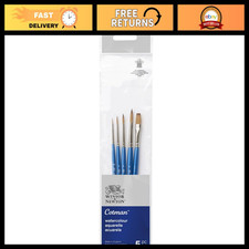 Watercolor Brush Set, Short Handle, 5 Pack - Ideal for Artists Hobbyists