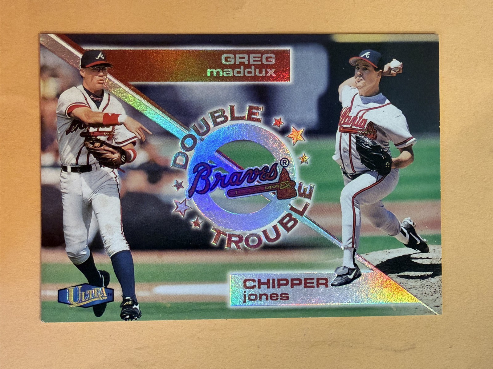 1998 Ultra Double Trouble #4DT Chipper Jones / Greg Maddux Atlanta Braves