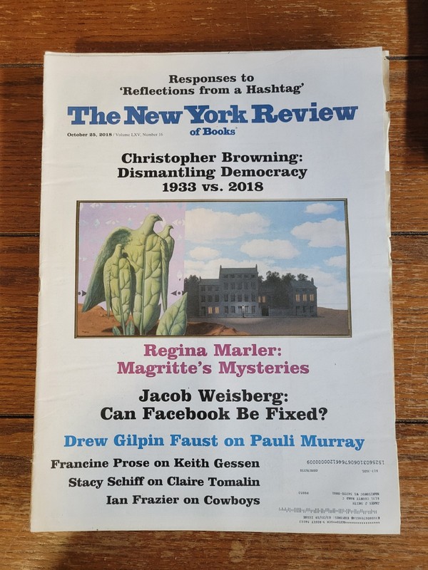 (11x) The New York Review of Books - 2017-2019 Used Large Mag Lot Media Critique