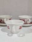 Vtg~Syracuse China~Restaurantware~Strawberry Hill~ Set of 4~Teacup & Saucers~USA — photo 4