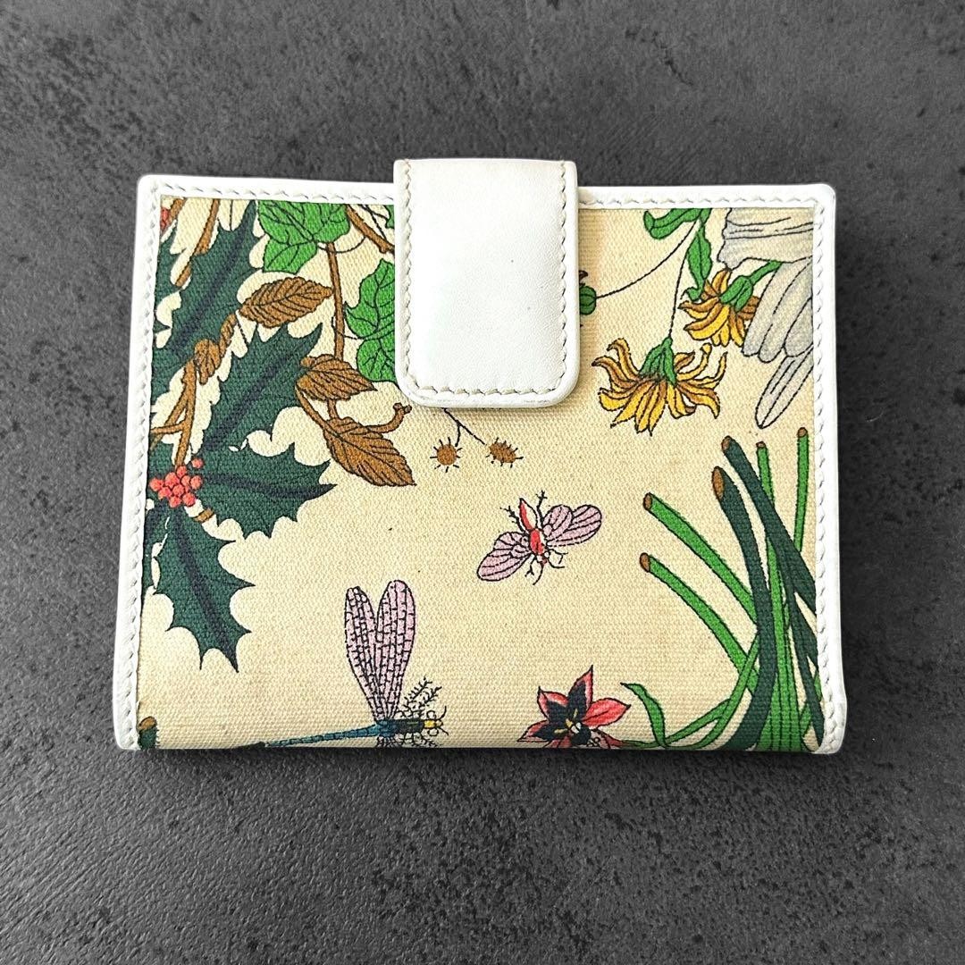 GUCCI Floral Interlocking Pattern Bifold Wallet L… - image 2