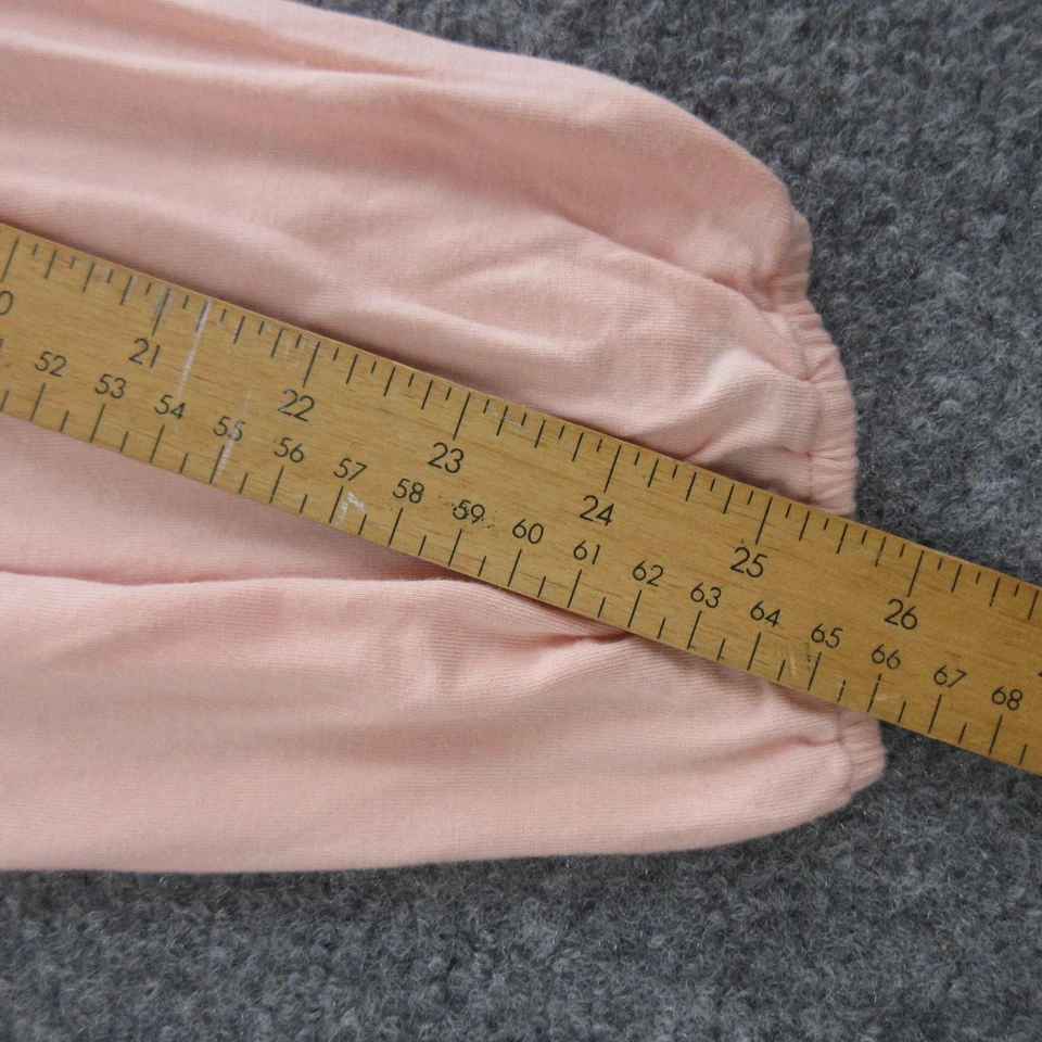 Eberjey Pajama Set Womens Small Pink Modal Tie Hem Top Drawstring Cuff Pants - Image 3 of 4