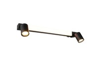 Trio-Leuchten Wandleuchte Enrico Bht 60X18X4.50 Cm Schwarz Wandlampe