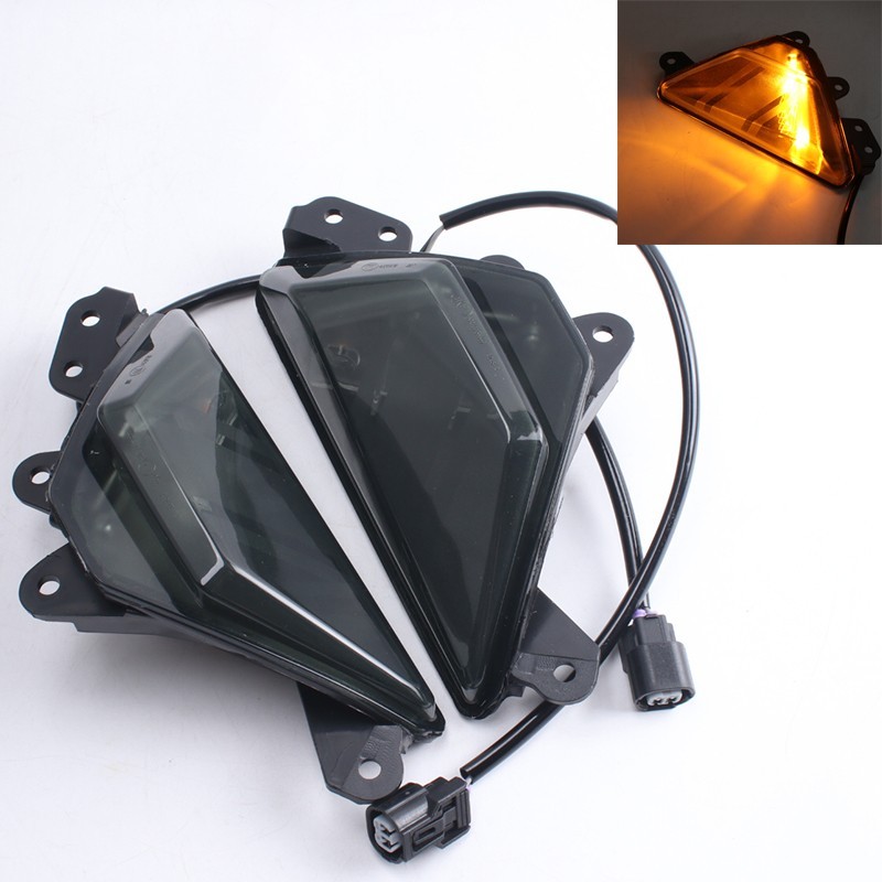 1 pair X LED Front Turn Signal Lamp For KAWASAKI Ninja ZX-6R 2024 1 pair X LED Front Turn Signal Lamp For KAWASAKI Ninja ZX-6R 2024