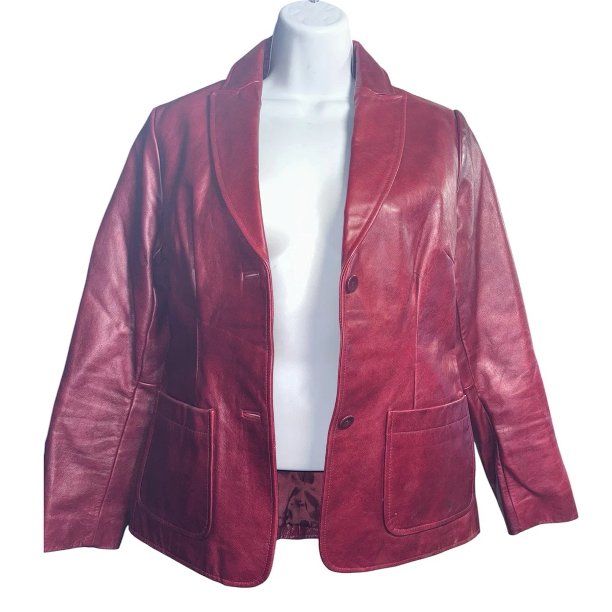 Gap Leather Outer Shell Red Coats, Jackets & Vests for Women for