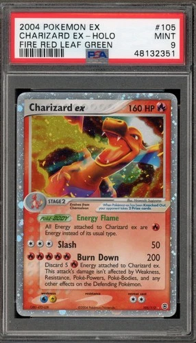 Pokemon Charizard ex EX Fire Red & Leaf Green Holo Ultra Rare #105 PSA 9 Mint