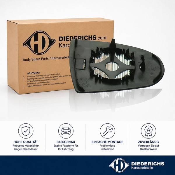 Spiegelglas Aussenspiegel Rechts Diederichs 5807426 FÜR Mitsubishi-image