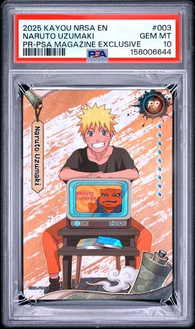 2025 KAYOU SCC NARUTO UZUMAKI PR-PSA MAG. EX. NRSA-CHAP. JIN S2 PR #003 PSA 10